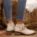 Mid-heel Boots Winter Pointed Toe Shafted