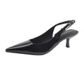 French-style Pointed-toe Kitten-heel Closed-toe Sandals With A Bow Detail