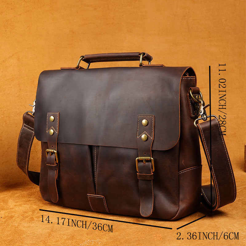 Men's Business Briefcase Shoulder Crossbody Bag