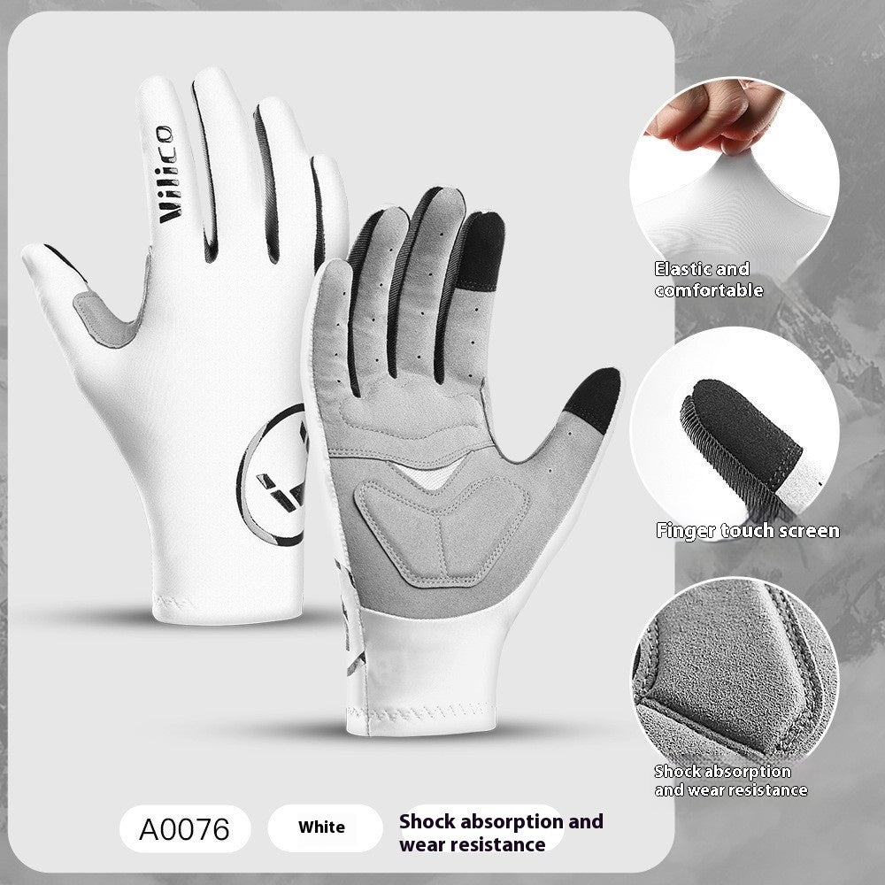 Spring And Summer Outdoor Mountain Bike Riding Gloves Thin Shock Absorption