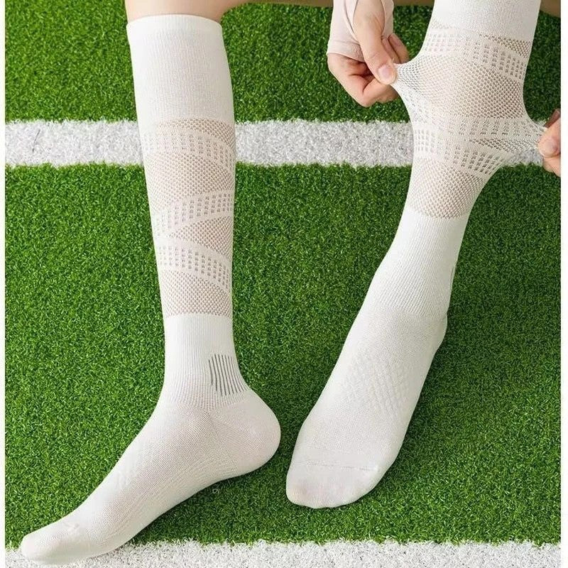 Pressure Calf Socks, Children's Indoor Fitness Running Sports Badminton Socks, Breathable Summer Thin Long Tube Yoga Socks