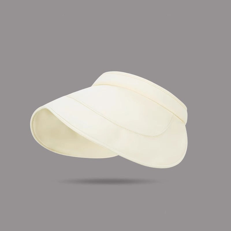 Simple Solid-color Open-top Sun Hat, With Perforated Ventilation And Wide Brim For Sun Protection, Suitable For Outdoor Activities And Daily Commuting.