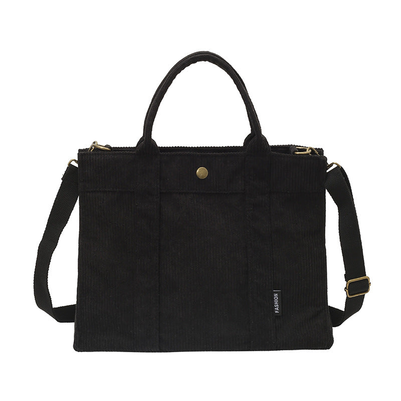 Women's Thick Corduroy Crossbody Cloth Bag