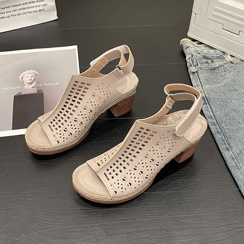 Single-strap Buckle Fashionable And Comfortable Roman Sandals