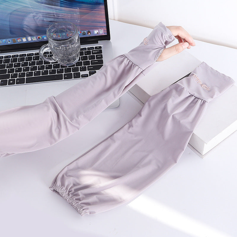 Viscose Fiber Oversleeve Sun Protection Thin Loose Gloves Sleeves