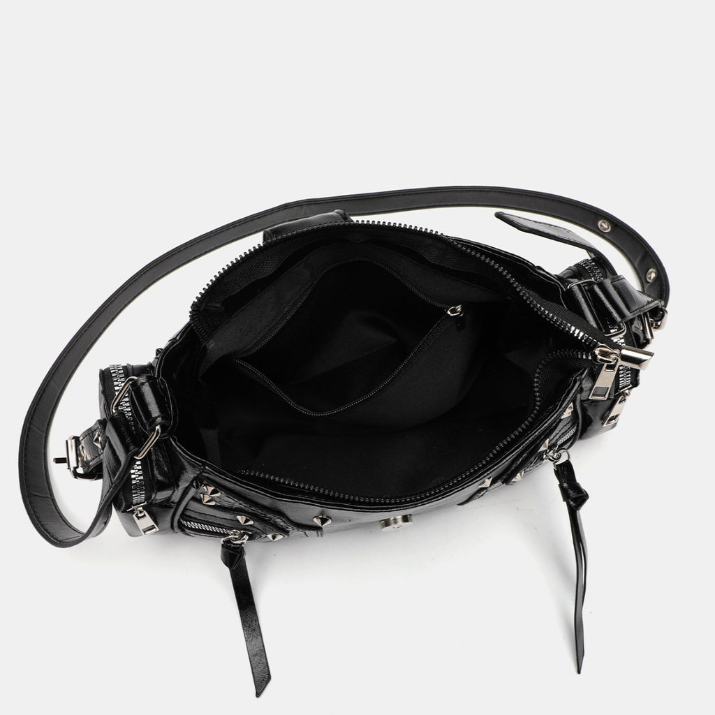 Motorcycle Punk Rivet Retro Womens Crossbody Bag