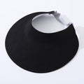 Simple Open-top Wave-pattern Indentation Adjustable Wide-brim Sun Hat For Summer Outdoor Activities, Breathable Open-top Hat
