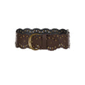 Retro Rivet Wide Female Pin Buckle Belt