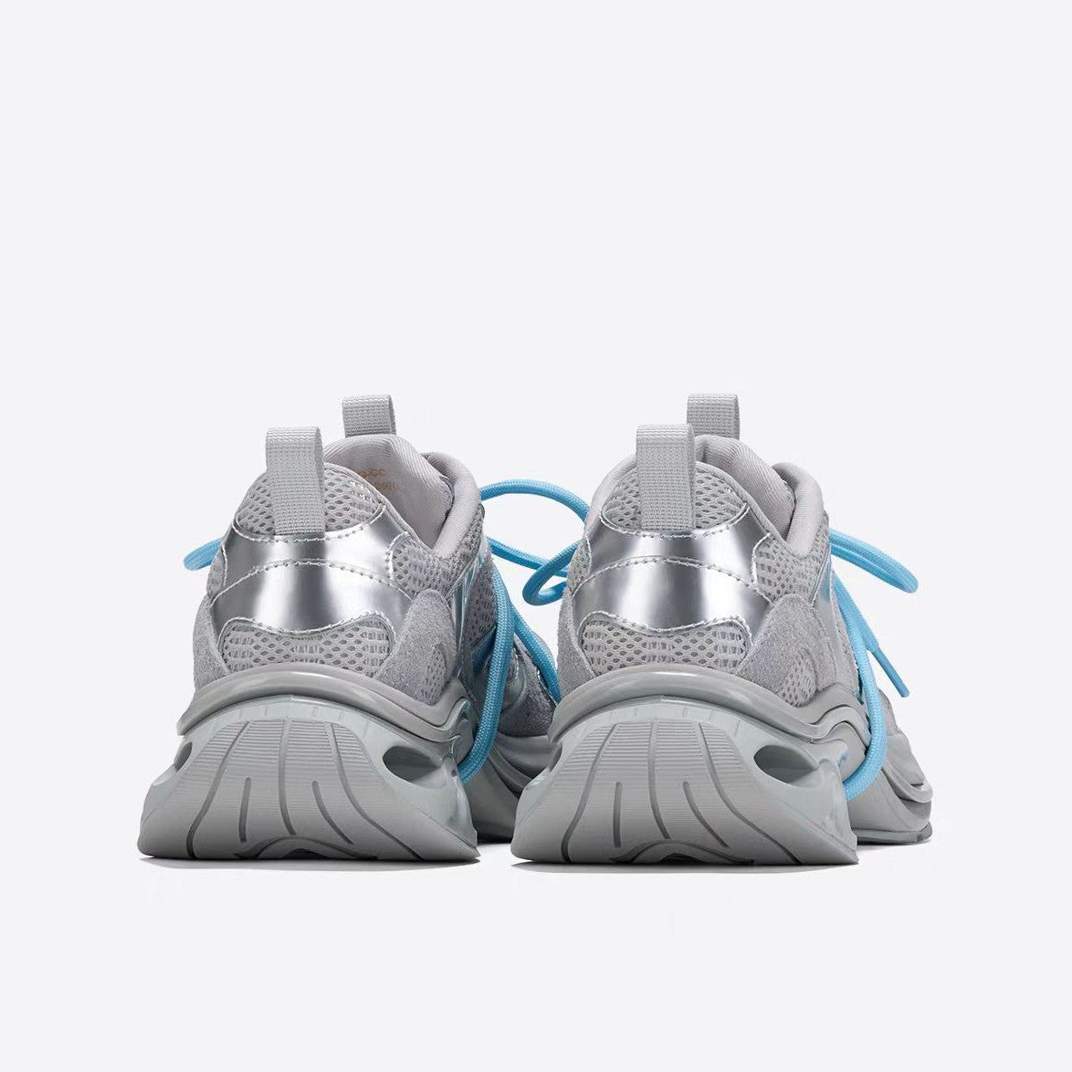 Spring Chunky Silver Sneakers For Women