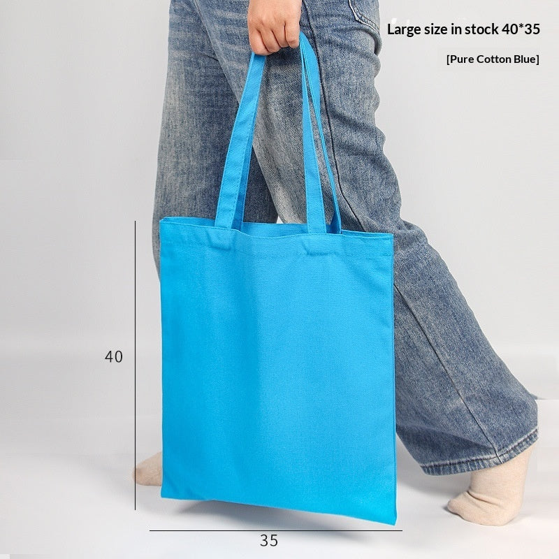 Pure Cotton Colored Portable Canvas Bag