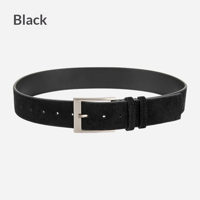 Womens Niche Style Decorative Dress Pants Belt Korean Style Genuine Leather Waist Belt