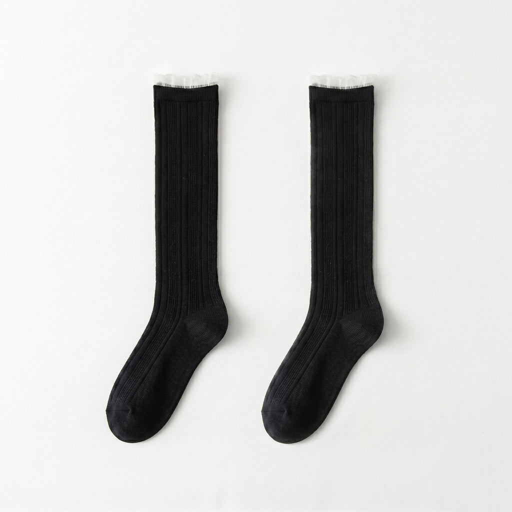 Ballet Style Calf Socks For Children In Spring And Summer, Thin, Breathable, Boneless Stacking Socks