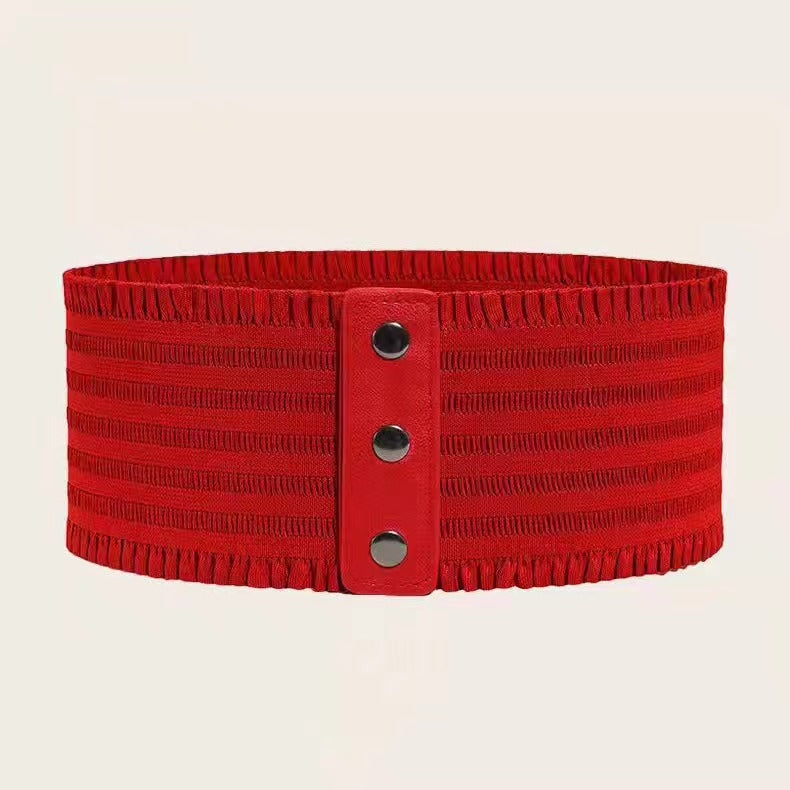 Retro-style Versatile New Womens Elastic Wide Waist Belt