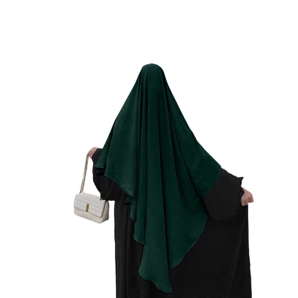 Extended And Widened Single-layer Ripped-edge Headscarf