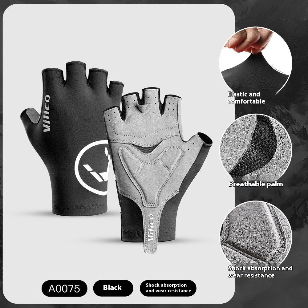 Spring And Summer Outdoor Mountain Bike Riding Gloves Thin Shock Absorption