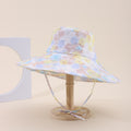 A Lady's Gradient Small Flower Tie-dye Wide-brimmed Hat With Adjustable And Shape-shifting Features, Trendy And Suitable For Outdoor, Beach And Vacation Activities.