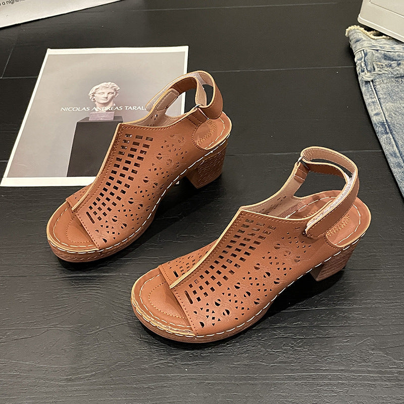 Single-strap Buckle Fashionable And Comfortable Roman Sandals