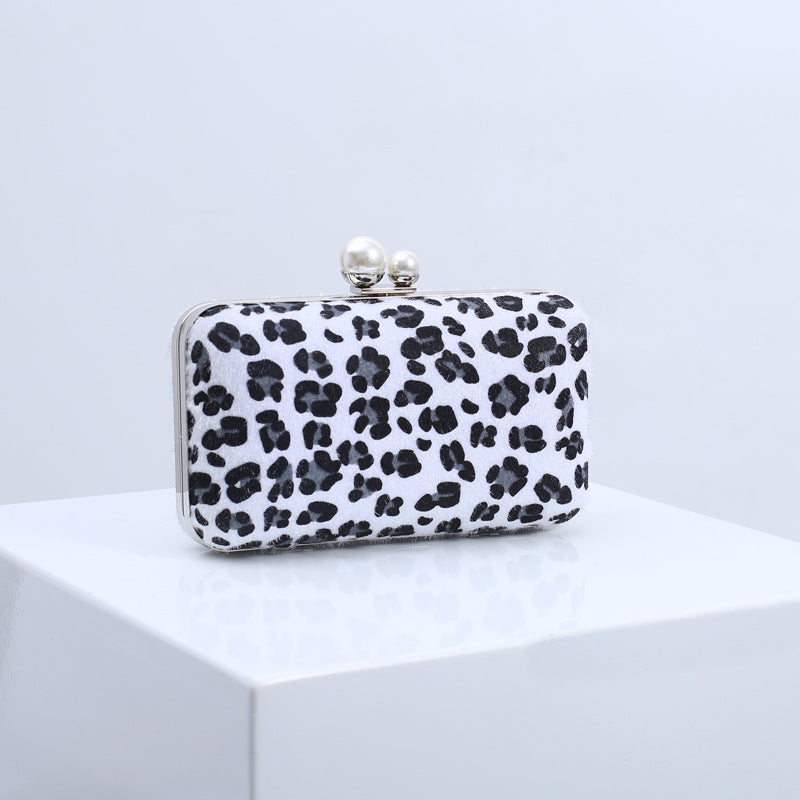 Classic Cross-Border EuropeanAmerican Leopard-Print Fashionable Shoulder Clutch Bag
