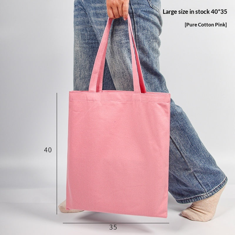 Pure Cotton Colored Portable Canvas Bag