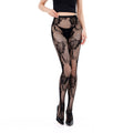 Thin Stockings, Four Season Long Stockings, Rose Patterned Hollow Pantyhose