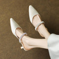 Stylish Stiletto Heels With Rhinestone Detailing And A Closed Toe