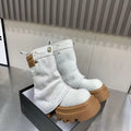 Versatile Casual Thick-soled Fashionable Cigarette Pants Boots For Women