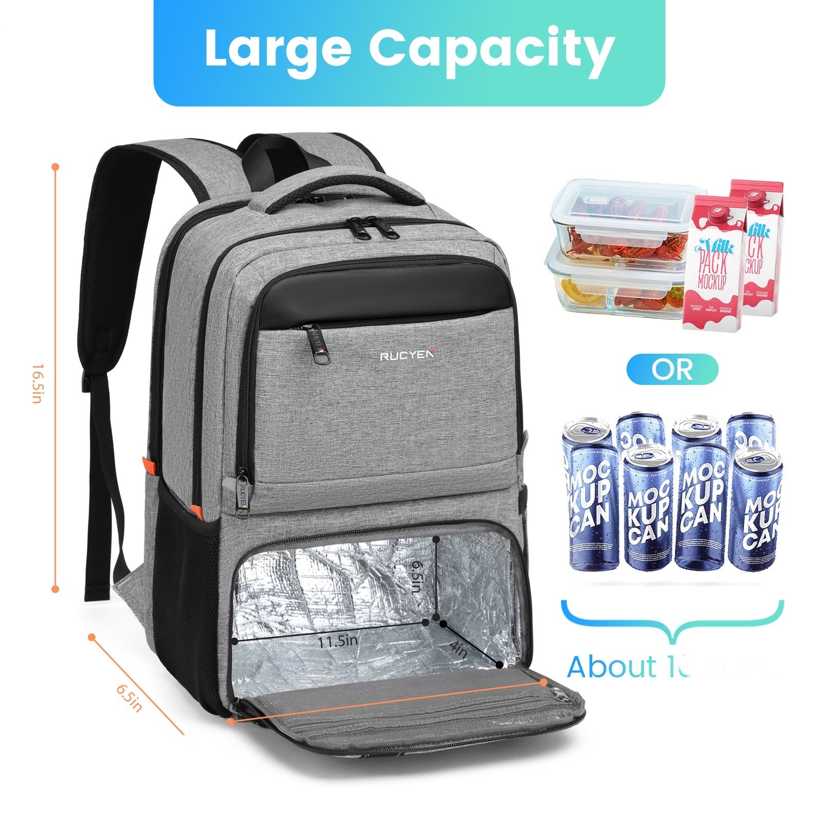 New Womens Splash-Proof Insulated Backpack