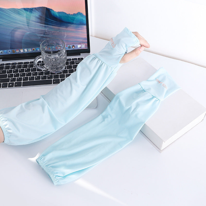 Viscose Fiber Oversleeve Sun Protection Thin Loose Gloves Sleeves
