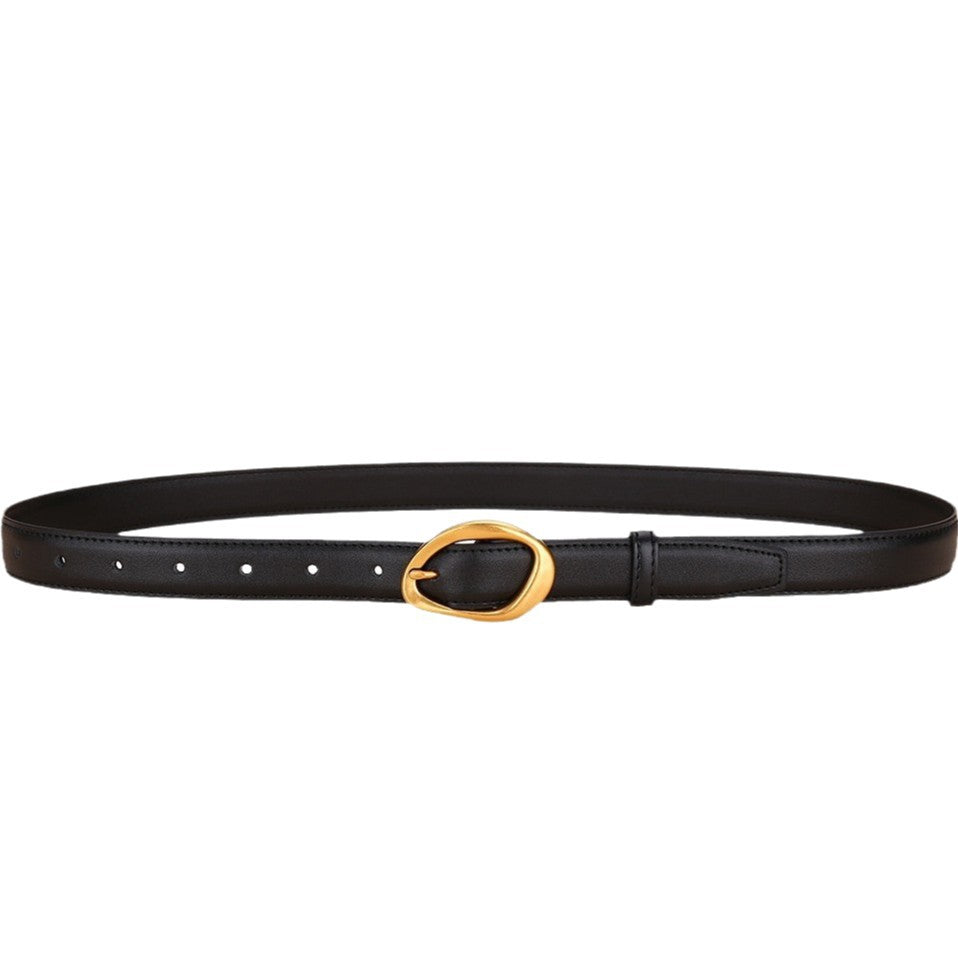 Womens Niche Design Cowhide Fashionable All-Match Belt