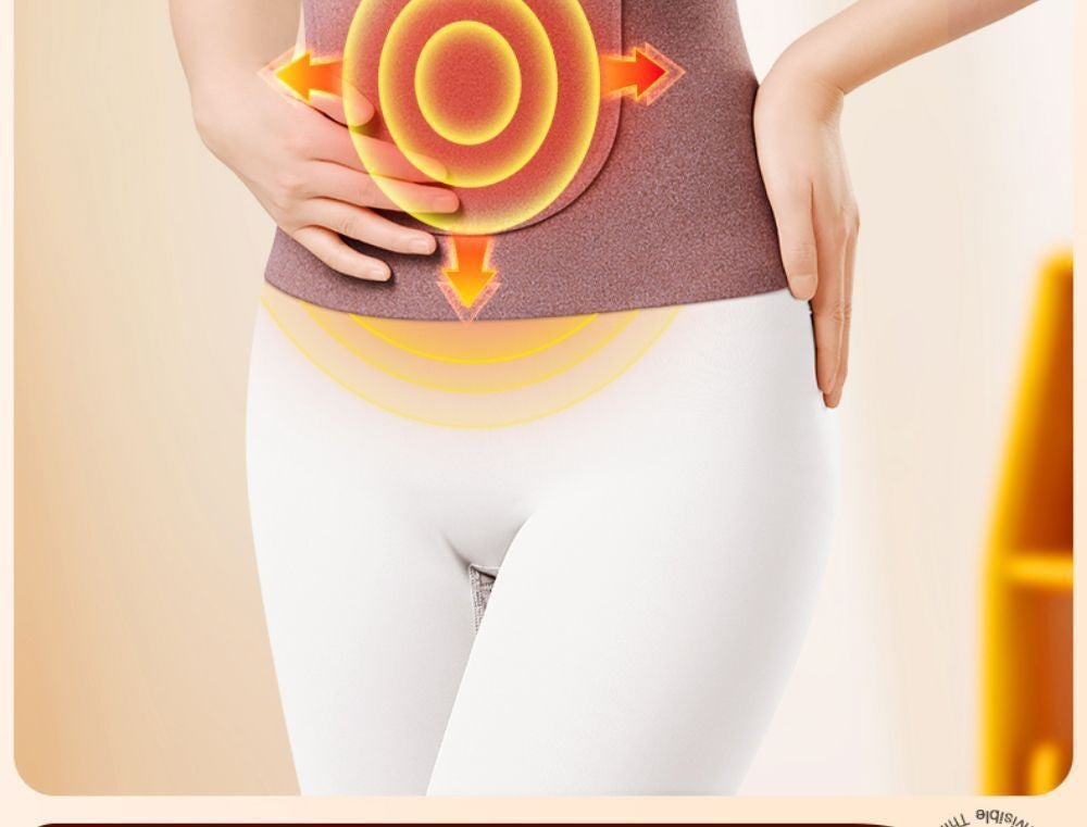 Thermal Fleece Double-Pocket Warming Sports Waist Support For Heat Retention
