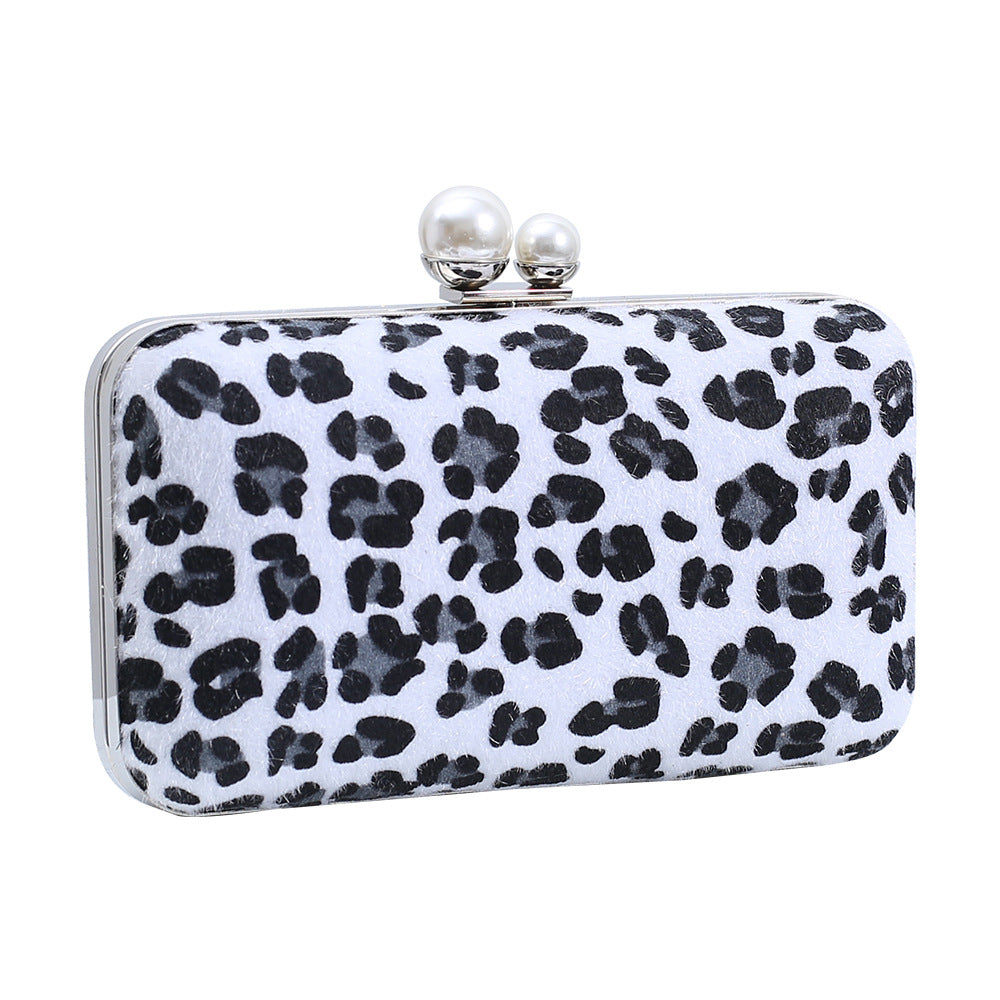 Classic Cross-Border EuropeanAmerican Leopard-Print Fashionable Shoulder Clutch Bag