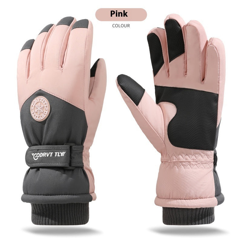 Skiing Gloves Winter Touch Screen Motorcycle Fleece-lined Warm