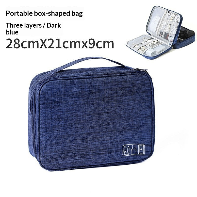 Double-layer Cable Organizer Travel Digital Accessory Storage Bag