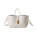 INS Litchi Pattern Shoulder Bag Fashion Zipper Bucket Bag High Capacity Totes Handbag For Women