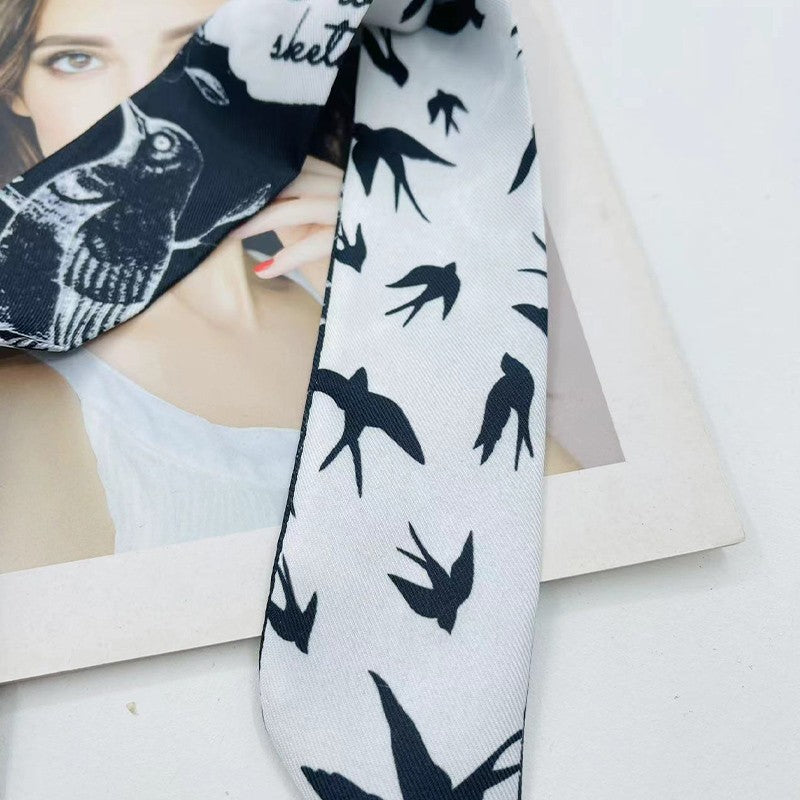 Fashionable Extra-Long Silk Scarf Belt For Women