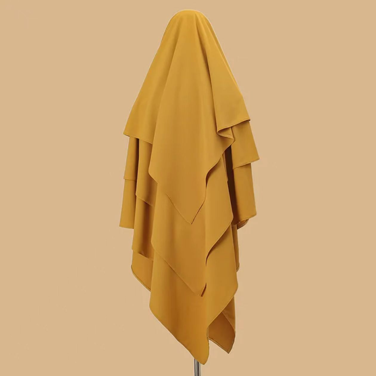 Extended And Widened Single-layer Ripped-edge Headscarf