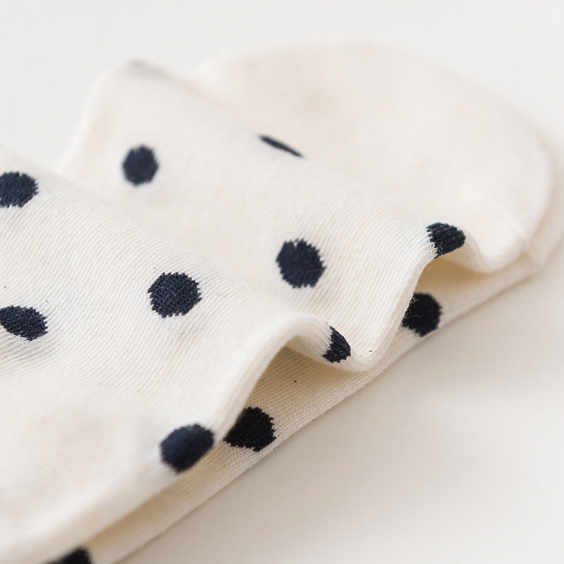 Cute 3D Heart Heel Ankle Socks, Nautical Star Stripe & Polka Dot Short Socks, Women's Casual Sweet Low-Cut Socks For Daily Wear