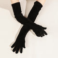 Gold Velvet Bridal Gloves