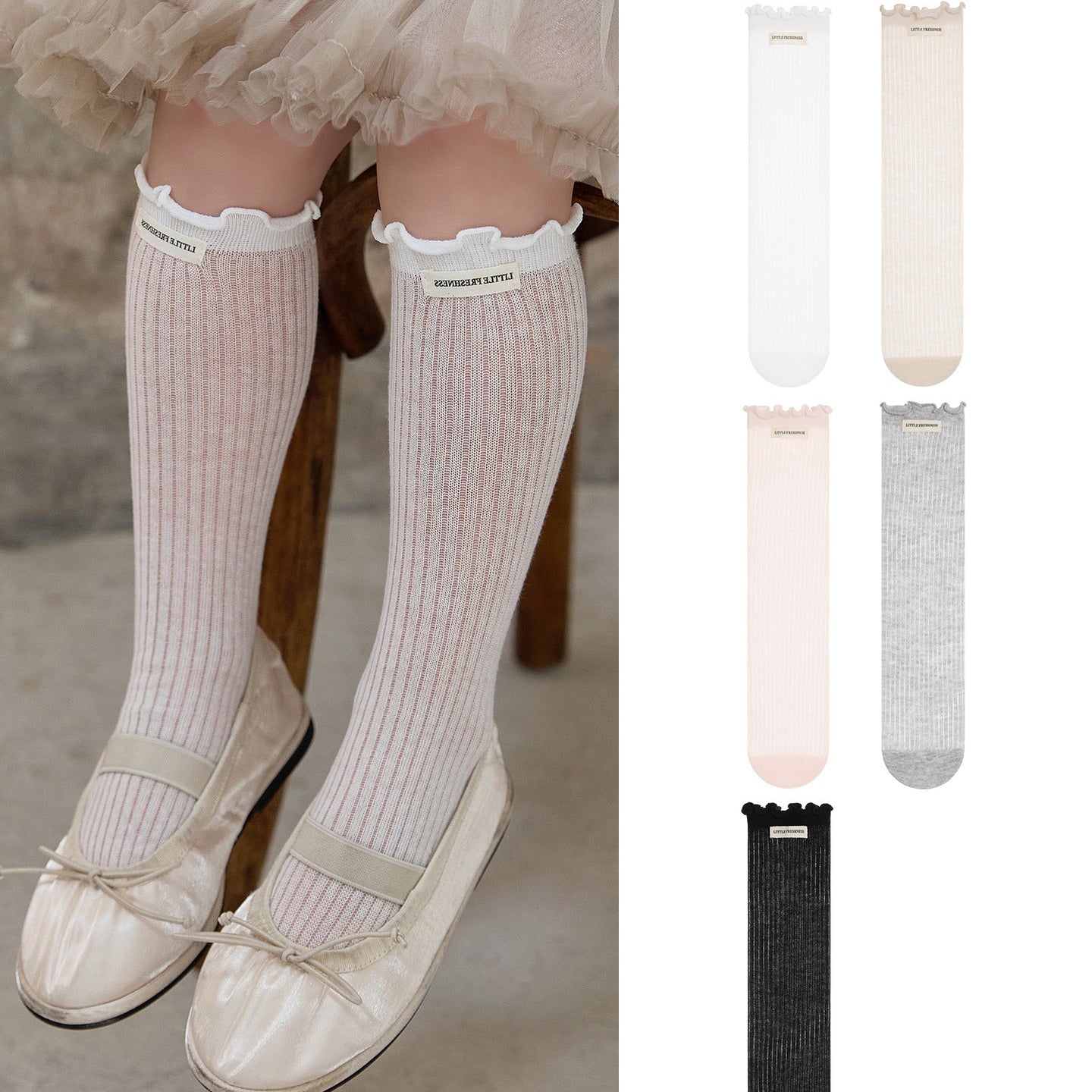 Women's Knee-high Summer Thin Mid-calf Socks Mesh Children's Socks